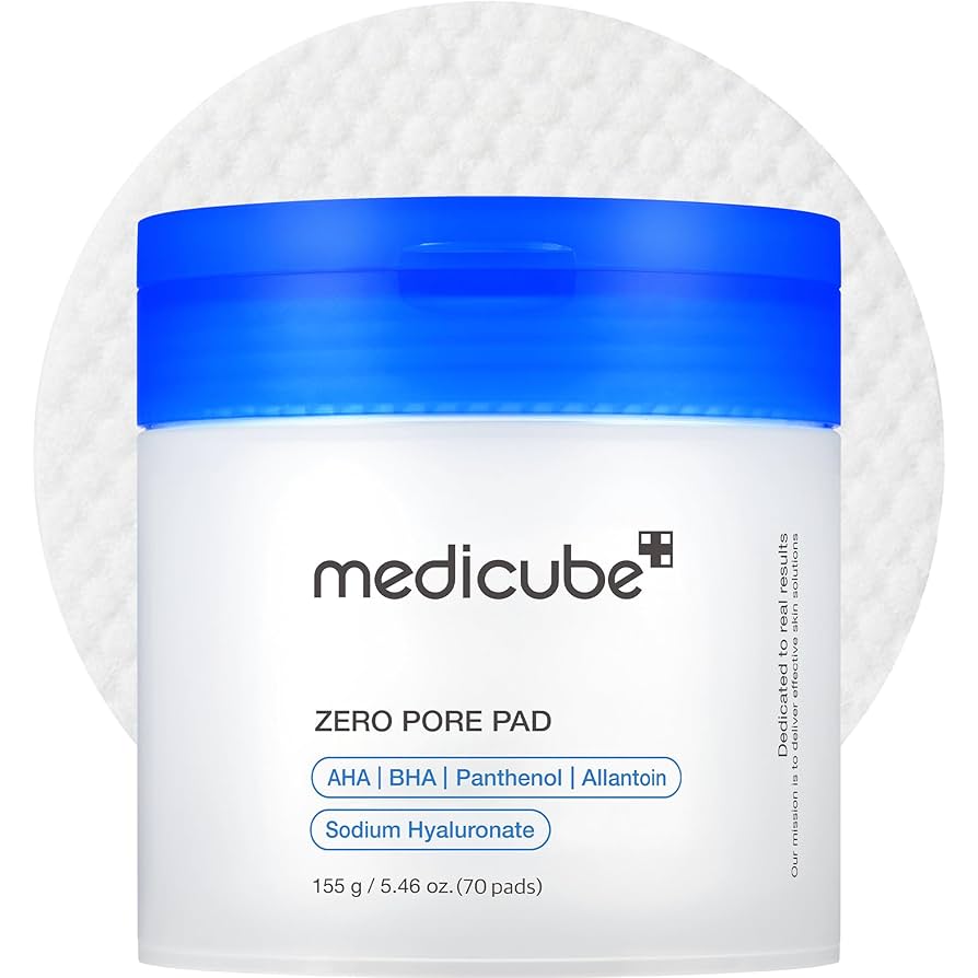 Medicube Zero Pore Pad packaging with blue and white design