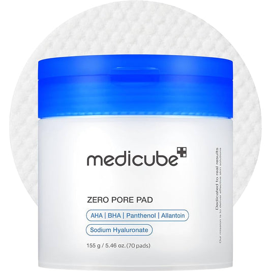 Medicube Zero Pore Pad packaging with blue and white design